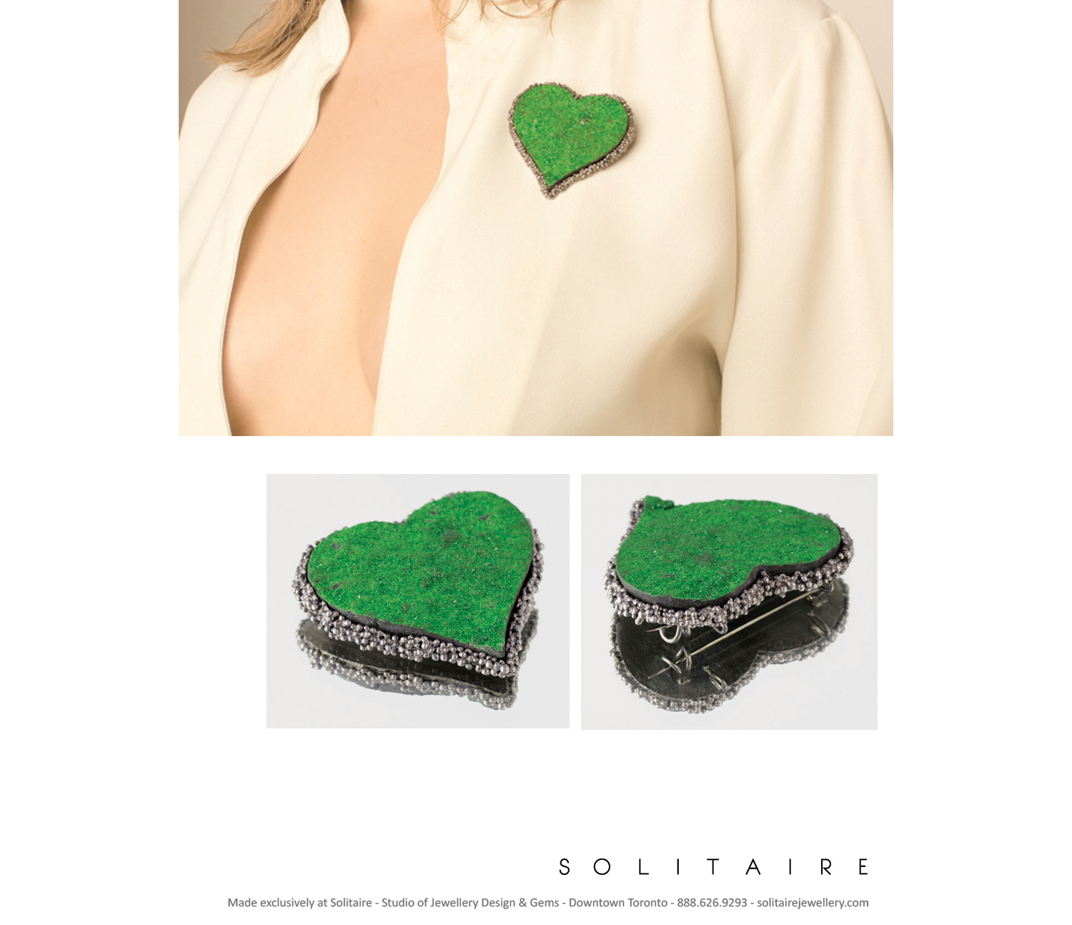 Heart Brooche by Alex Armen: Muse & Fame Collection available only on Solitaire Jewellery's Online Shop