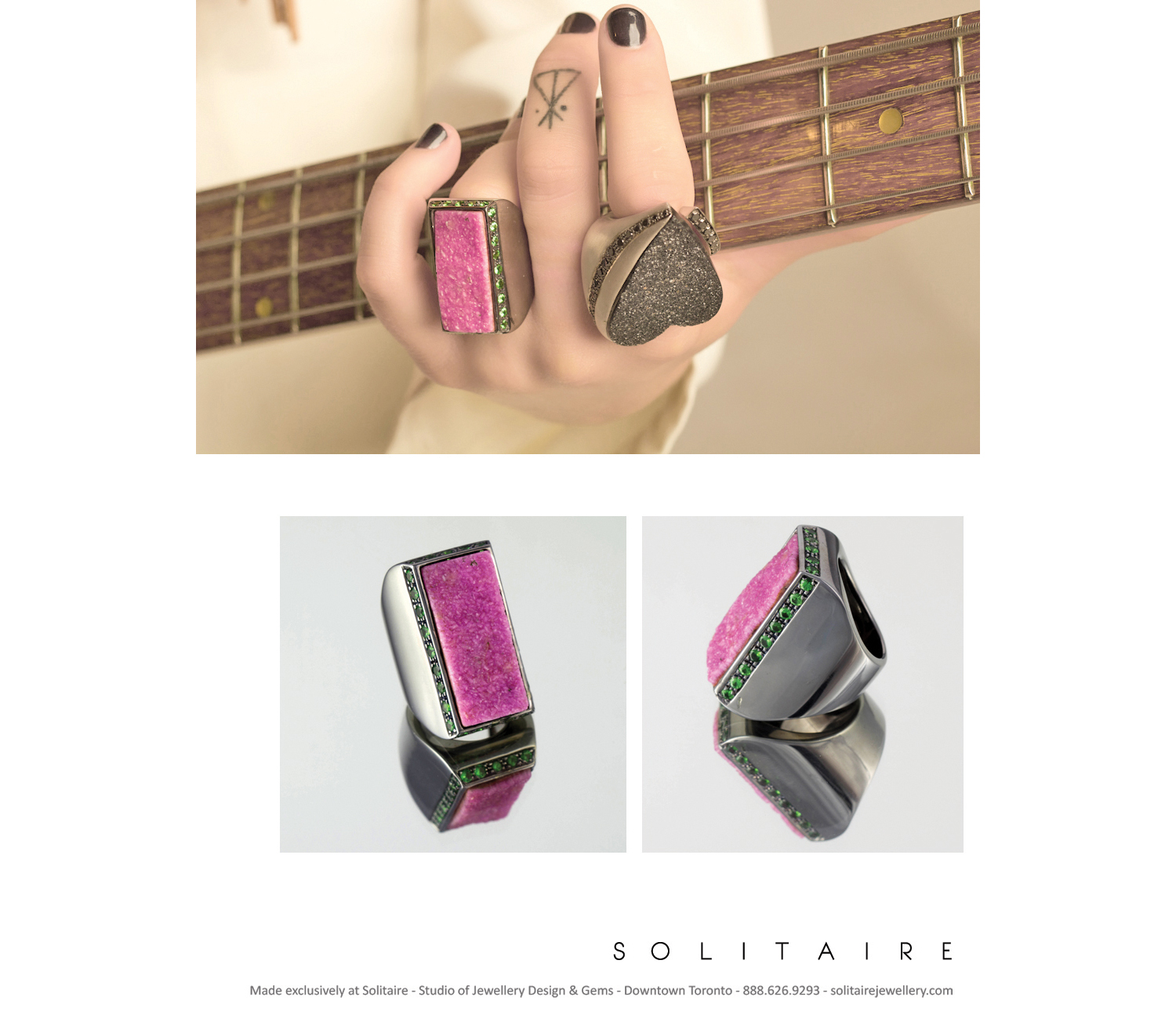 Pink Ring by Alex Armen: Muse & Fame Collection available only on Solitaire Jewellery's Online Shop